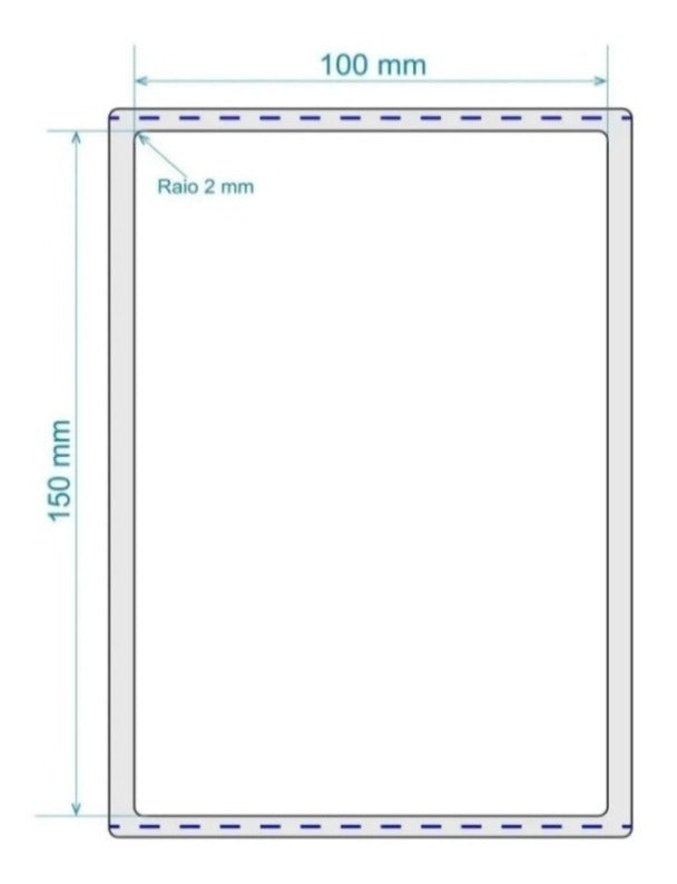 1000 Etiquetas Térmicas 10x15 Alta Qualidade Formato Resma Cor Branco