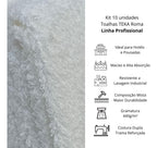 Kit 10 Toalhas De Banho Hotel Profissional Teka Roma 440g