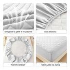 Capa Protetor Colchão Queen Impermeável Matelado Cores Cor Branco