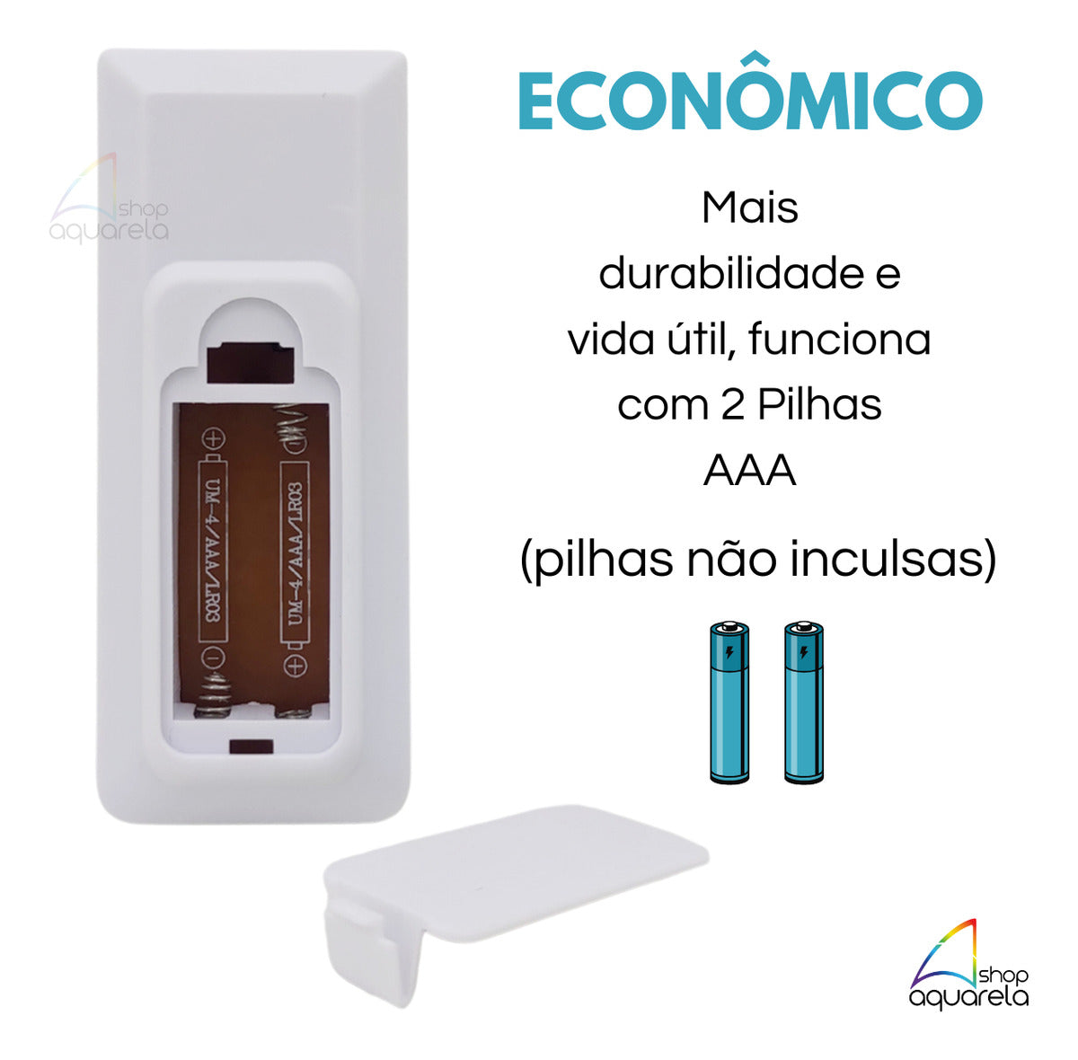 2 Controles Remotos Ar Condicionado Universal Todos Modelos Branco