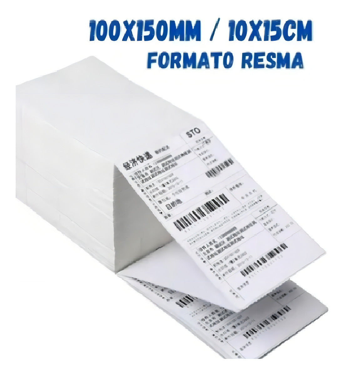 1000 Etiquetas Térmicas 10x15 Alta Qualidade Formato Resma Cor Branco