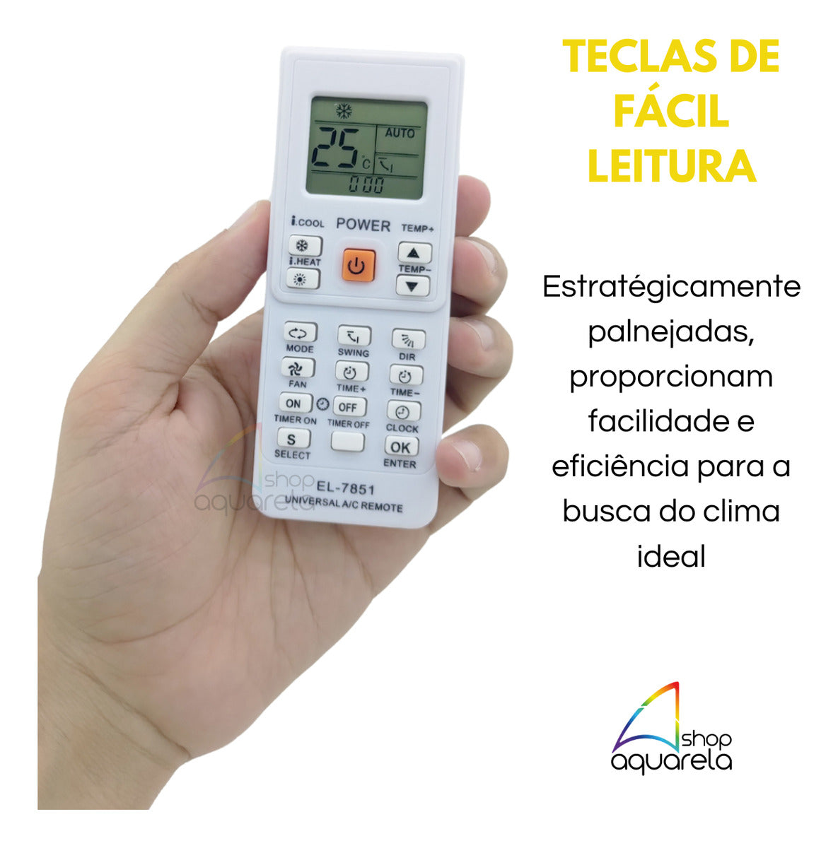 2 Controles Remotos Ar Condicionado Universal Todos Modelos Branco