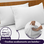 Jogo De Cama Casal Algodão Percal 200 Fios Confortavel Macio