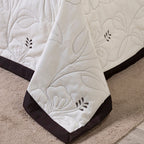 Kit Cobre Leito Queen 5 Peças Bordado Percal 400 Fios Luxo